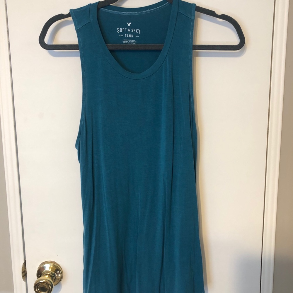 Blue tank top from American Eagle